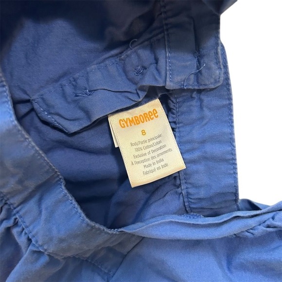 Gymboree Girls Size 8 Blue Floral Embroidered‎ Knee Length Dress - Picture 4 of 5
